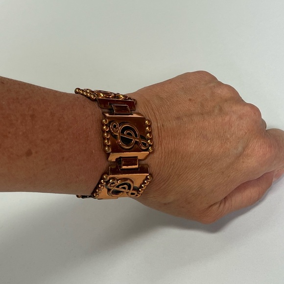 Vintage Enameled Copper Panel Bracelet - Picture 11 of 11